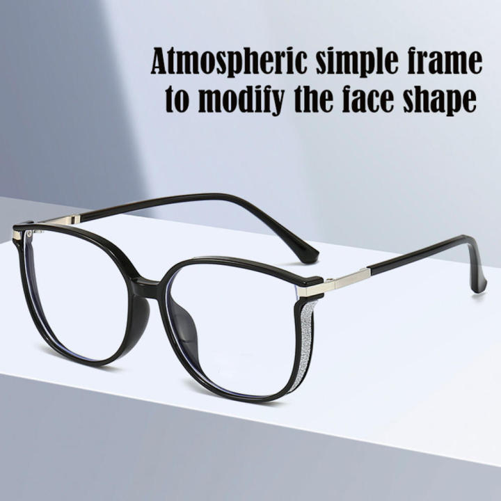 Large%20Frame%20Reading%20Glasses%20Vision%20Flat%20Lens%20Anti%20Blue%20Blue%20Blockers%20Artistic%20Design%20Flash%20%20Glasses%20for%20Office%20Work%20Reading%20Fashion%20Accessory%20Eye%20Protection%20Far%20sighted%20Users%20-%20Image%209