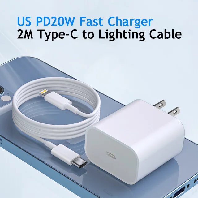 New Original Charger For Apple iPhone 14 Pro Max 13 12 11 XS SE iPhone Charger PD 20W Fast Charger USB C Type C Lightning Cable