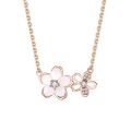 New Super Fairy Cherry Blossom Women's Niche Clavicle Chain High Color Value Peach Blossom Necklace Women's Necklace. 