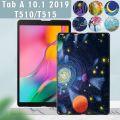 Case For Samsung Galaxy Tab A 10.1 2019 T515/T510 Printed Hard Plastic Protective back Tablet shell Cover + Free Stylus. 