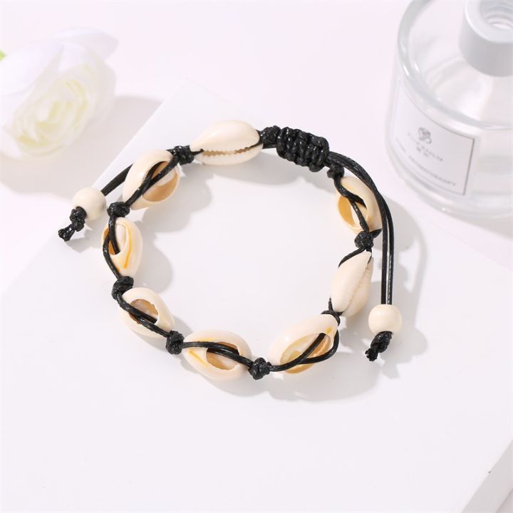 Qingwen%20Ethnic%20Style%20Personality%20Knitting%20Accessories%20Creative%20Hawaiian%20Casual%20Bracelet%20Fashion%20Natural%20Shell%20Anklet%20-%20Image%204