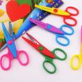 6Pc Paper Cut Wave Edge Craft Scissors Set DIY Album Tools Manual Safe Child Scissors. 