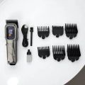 Geemy GM-8051 Professional Hair & Beard Clipper with Digital Display | Rechargeable USB Trimmer | Stainless Steel Blade | Cordless Hair Cutting Machine. 