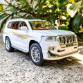 Die Cast Toyota Prado Model Car (1:24 Scale) - Toyota Prado SUV Jeep with Lights, Sounds & Pull Back Option by ZinZen. 