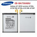 Phone Battery EB-BA750ABU For Samsung GALAXY A10 A7 2018 A750 A730X SM-A750 SM-A730X 3300mAh Authentic Battery. 