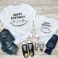Happy Birthday Daddy Mother and Kids Family Matching Tshirts Clothes Gift To Dad Mom Daughter Son Birthday Party Wear Tshirts. 