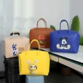 【ALLGOOD】O—S STORE Cartoon Printed Felt Travel Bag Large Capacity Portable Luggage Lunch Handbag Portable Tote Bag Student. 