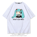 Anime cartoon Hatsune Miku T-shirt second printed cotton loose half sleeve men and women short-sleeved T-shirt casualtops. 
