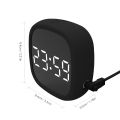 Travel Alarm Clock Digital LEDs Clock Voice Control Adjustable Brightness Auto Dimming USB & Batt-erys Operated Wall-hanging Table Mirror Clock. 