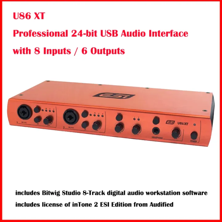 ESI%20U86%20XT%20Professional%2024-bit%20USB%20Recording%20Interface%20Sound%20Card%20with%208%20Inputs%20/%206%20Outputs%20-%20Image%204