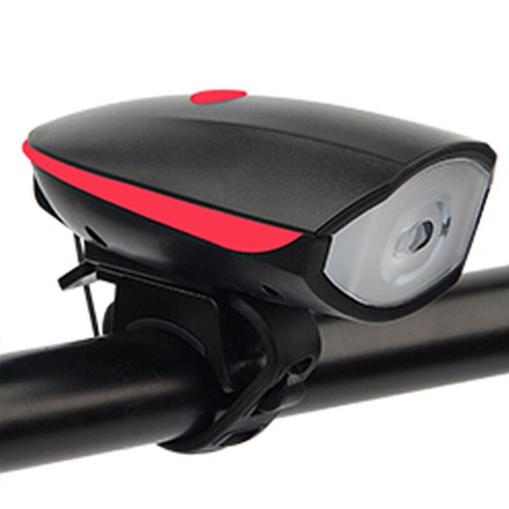 Bike Bicycle USB Rechargeable Cycling Flashing Head Front Light Lamp with Horn