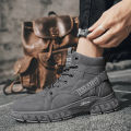 Men casual shoes high-top 2023 new canvas Martin boots outdoor breathable non-slip hiking sneakers size EU 39-44. 