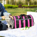 Factory direct sale oxford cloth breathable cat pet bag three-piece dog bag hand-held easy to carry pet bag. 