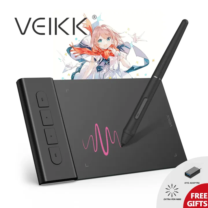 VEIKK Creator Pop VK430 4x3 Inch Ultra-thin Portable OSU! Tablet Digital Drawing Tablet Graphics Tablet with 8192 Levels Passive Stylus and 4 Customized Express Keys(null)