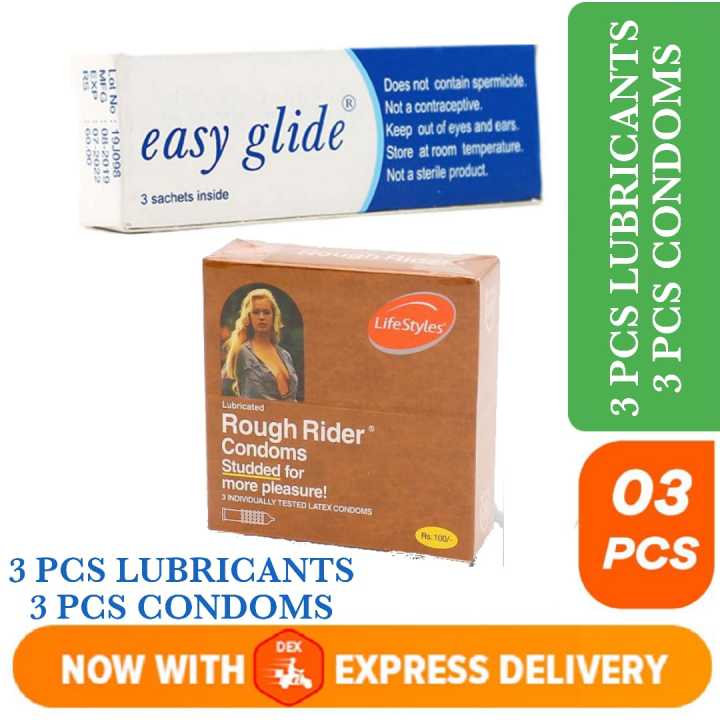 Easy glide Lubricating gel Rough Rider Studded Condoms