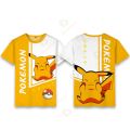 Japan Anime Pokemon Pikachu Children's Print Cartoon Fashion T-shirt Children's Clothing Boys and Girls Gifts Birthday Clothing. 