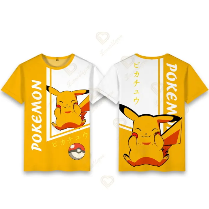 Japan%20Anime%20Pokemon%20Pikachu%20Children's%20Print%20Cartoon%20Fashion%20T-shirt%20Children's%20Clothing%20Boys%20and%20Girls%20Gifts%20Birthday%20Clothing%20-%20Image%202