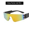 Women's Colorful Sunglasses Men's One-piece Sunglasses Punk Eyewear Trendy Goggles Sport Sunglasses. 