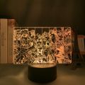 3d Led Light Anime JoJo Bizarre Adventure Group for Bedroom Decor Light Birthday Gift for Him Jojo Led 3d Lamp Manga. 