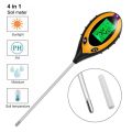 4 In 1 Soil PH Meter Sunlight PH Tester Garden Flowers Soil Moisture Sensor Meter Plants Acidity Humidity PH Monitor Detector. 