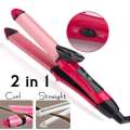 Nova 2 in 1 Hair Curler & Straightener Set Dry Straight Curl Beauty Tool For Women HF. 