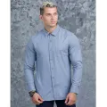 Casual Wear Detailed Linen Long Sleeve Shirt. 