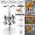 Rotating 6 Bottle Dispenser, Rack Jet Bar Set Drinks Dispenser. 