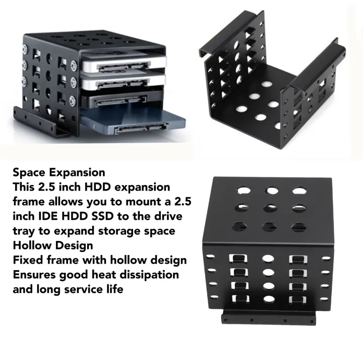 2.5%20Inch%20HDD%20Mounting%20Rack%20Professional%20Aluminium%20Alloy%20Hollow%202.5%20Inch%20to%203.5%20Inch%20Hard%20Drive%20Storage%20Bracket%20for%20IDE%20HDD%20SSD%20-%20Image%203