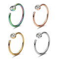 Nose Ring Stylish Skin-friendly Multi Colors Non Piercing Nose Hoop for Party. 