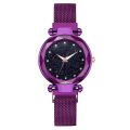 Lazy Starry Sky Surface Watch for Women Milan Strap Quartz with Magnet.