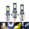 white P15D】 1PC P15D H4 H6M BA20D Led Headlight Bulb P15d 3030LED Motorcycle Scooter Light Moto Accessories 6000K ba20d. 