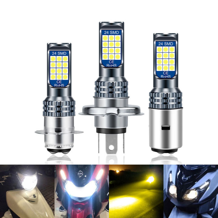 white%20P15D%E3%80%91%201PC%20P15D%20H4%20H6M%20BA20D%20Led%20Headlight%20Bulb%20P15d%203030LED%20Motorcycle%20Scooter%20Light%20Moto%20Accessories%206000K%20ba20d%20-%20Image%203