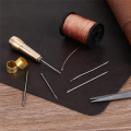 9pcs Leather Sewing Awl Kit with Copper Handle with 6 Needles for Leather Craft Needle Kit Shoe Repair Tool. 