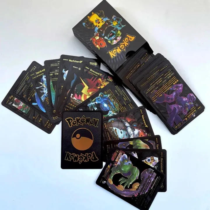 pokemon%20cards%20golden%2011-110PCS%20Pokemon%20Gold%20Pikachu%20Cards%20Box%20Spanish/English/French%20Foil%20Gold%20Silve%20Cards%20Metalicas%20Charizard%20Vmax%20Gx%20Game%20CardParty%20Games%20Crafts%20-%20Image%205