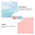 POWDER CASE (AB-12)|Infinity needs|Baby Soft Face Body Cosmetic Puff Sponge Bath Powder Container Box Case Random Color with case box. 