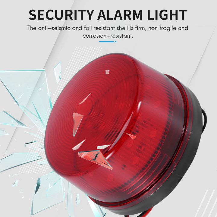 Strobe Security System 12v Alarm Led Flashing Strobe Light for Home Security Alarm System Red ...