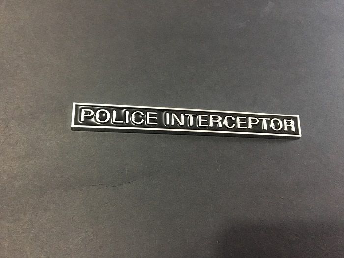 Auto Black red police interceptor for 92-11 Crown Victoria Emblem Badge Sticke