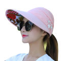 Summer Sun Hats Women Caps Wide Brim Hat Ladies Sun Visor Cap Anti Sun Protection Foldable Roll Up Floopy Hat for Beach, Travel, Outdoor. 