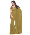 SAREE PLAIN GEORGETTE SAREE WITH BLOUSE PIECE. 