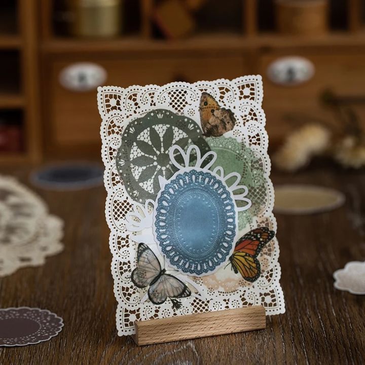 JIANQI%2030pcs/pack%20Lace%20Decorative%20Stickers%20Scrapbooking%20Diary%20Deco%20Junk%20Journal%20Stationery%20Ins%20Style%20Stationery%20Stickers%20-%20Image%204