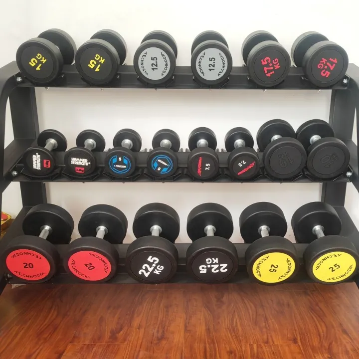 Fixed Dumbbell for Gym Home Boys Fitness Plastic Coated Pure Steel Dumbbell Set Commercial Fitness
