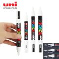 【Hot】 1Pcs Japan UNI White Posca Markers Pens Acrylic Highlighter PC-1M/3/5M Graffiti Drawing Manga Stationery Art Supplies Stationery. 