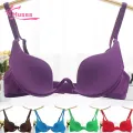 Muses Mall Women Girl Deep-U Low Cut Solid Color Backless Padded Bra Push-Up Underwear. 