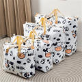 Foldable Portable Handbags Clothing Storage Solutions Cartoon Cow Printing Blanket Storage Bags Dustproof Wardrobe Organizer Bags Quilt Storage Bags. 