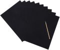 BLACK COLOUR SCRATCHING PAPER A 4 - (5 PCS PKT ). 