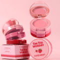 Handaiyan 3 Colors Blusher Plate Foldable 3 In1 Contour Compact Eyeshadow Blusher Lip Mud. 