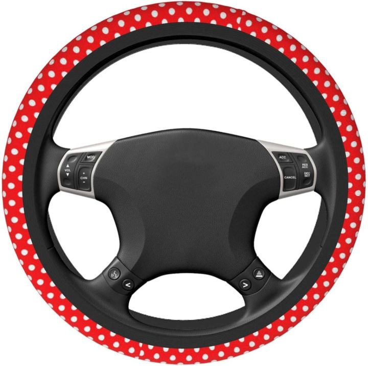 Red%20White%20Polka%20Dot%20Steering%20Wheel%20Cover%20For%20Women%20Anti%20Slip%20Auto%20Car%20Wrap%20Cover%20Accessories%20For%20Girl%20-%20Image%203