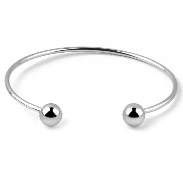 Adjustable Silver Mondial Designed Love Bracelet Bangle for Both Women and Men