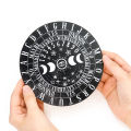 Wooden Pendulum Board Base Stars Moon Phases 26 English Letters Divination Message Metaphysics Altar Wall Art Home Decor. 