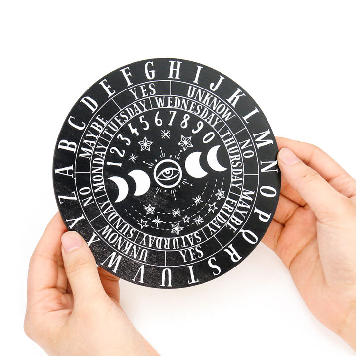 Wooden%20Pendulum%20Board%20Base%20Stars%20Moon%20Phases%2026%20English%20Letters%20Divination%20Message%20Metaphysics%20Altar%20Wall%20Art%20Home%20Decor%20-%20Image%203